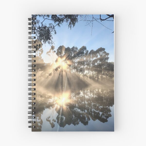 Item preview,  Glassy Dam Reflections with Sun Rays Through Mist Magpie Springs Willunga Hill South Australia designed and sold by MagpieSprings.