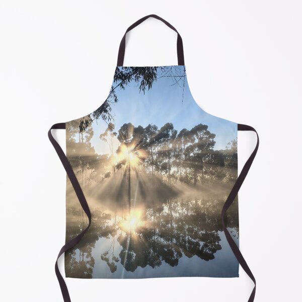 Item preview, Glassy Dam Reflections with Sun Rays Through Mist Magpie Springs Willunga Hill South Australia designed and sold by MagpieSprings.