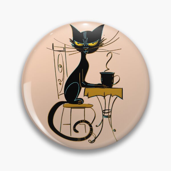 Item preview, Sassy Black Cat Coffee Time designed and sold by Art Happens.