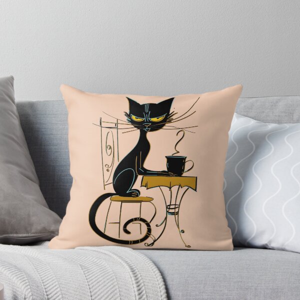 Item preview, Sassy Black Cat Coffee Time designed and sold by Art Happens.