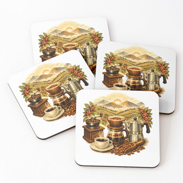Item preview, Sunrise at a mountain coffee plantation designed and sold by Daily Quirk.