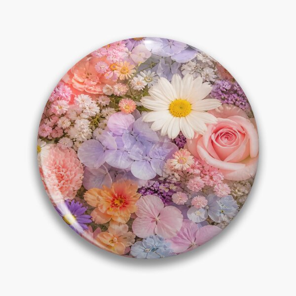 Item preview, Mixed Floral Seamless Pattern - Roses Gerberas Daisies Carnations Hydrangeas designed and sold by Ela Art Space .