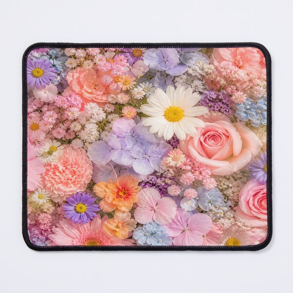 Item preview, Mixed Floral Seamless Pattern - Roses Gerberas Daisies Carnations Hydrangeas designed and sold by Ela Art Space .