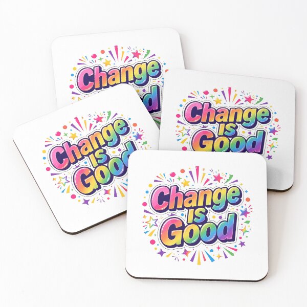 Item preview, Change Is Good Rainbow Bold Motivational Sticker designed and sold by Softlife by Harvir.