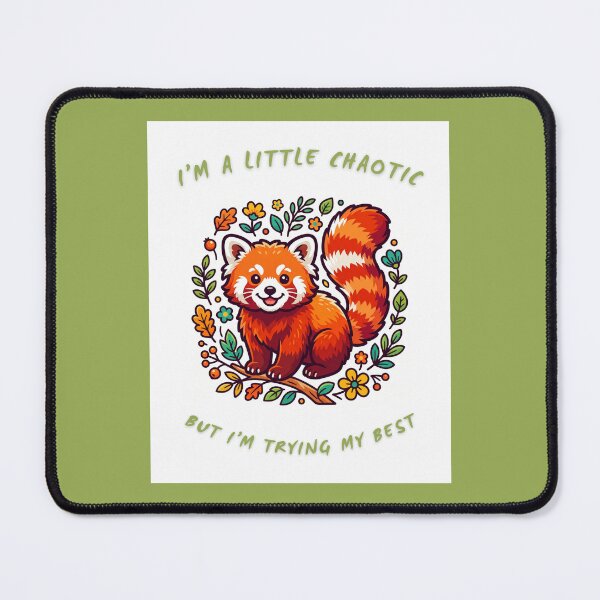 Item preview, Cute Chaotic Red Panda Illustration designed and sold by amusefullife.