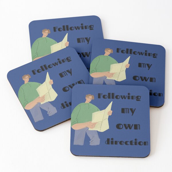 Item preview, Following My Own Direction Traveler Reading Map Quote  designed and sold by busesplace.