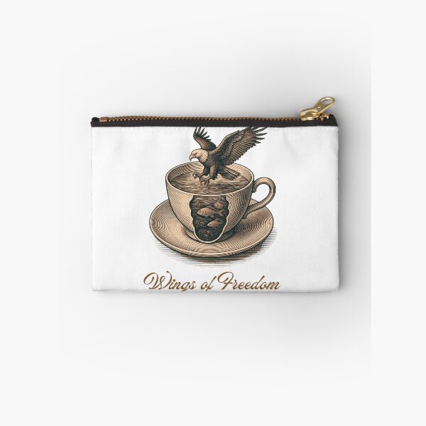Item preview, Vintage Eagle and Fish Teacup Illustration designed and sold by ZrnzoDesign.