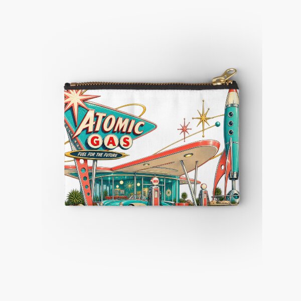 Item preview, Atomic Gas Retro Gas Station Poster designed and sold by Normandy Road Heritage™ - Vintage Garage Art.