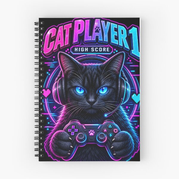 Item preview, Cat Player 1 - Retro Gamer Cat designed and sold by thirtyonestars.