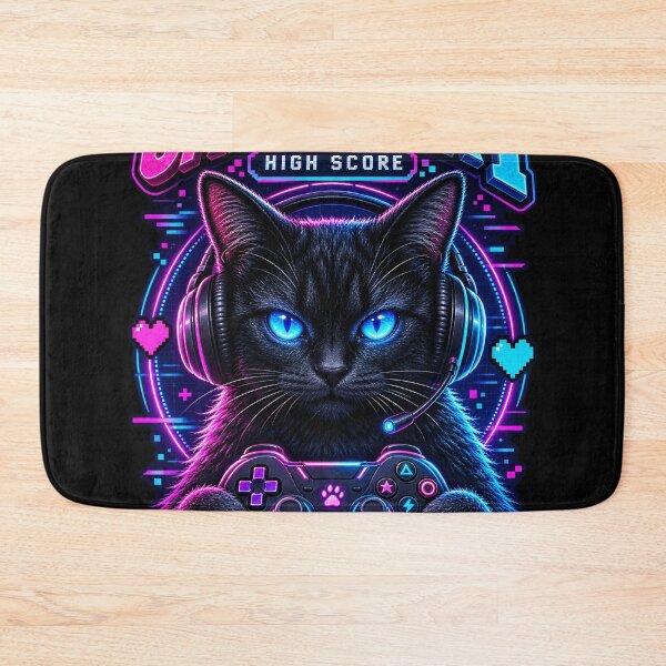 Item preview, Cat Player 1 - Retro Gamer Cat designed and sold by thirtyonestars.