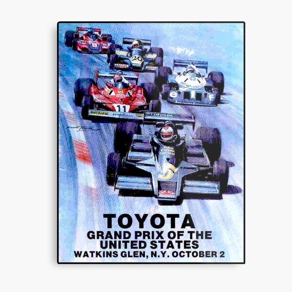 WATKINS GLEN : Vintage Toyota Auto Racing Grand Prix Print Metal Print