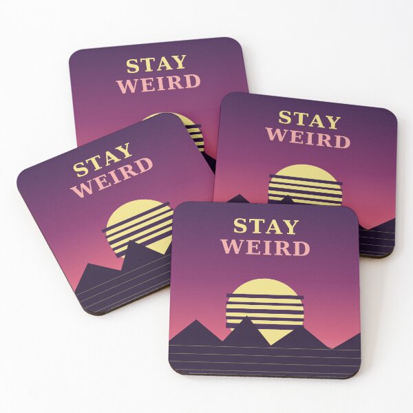 Item preview, Stay Weird Pink Purple Retro Sunset designed and sold by Best7Design.