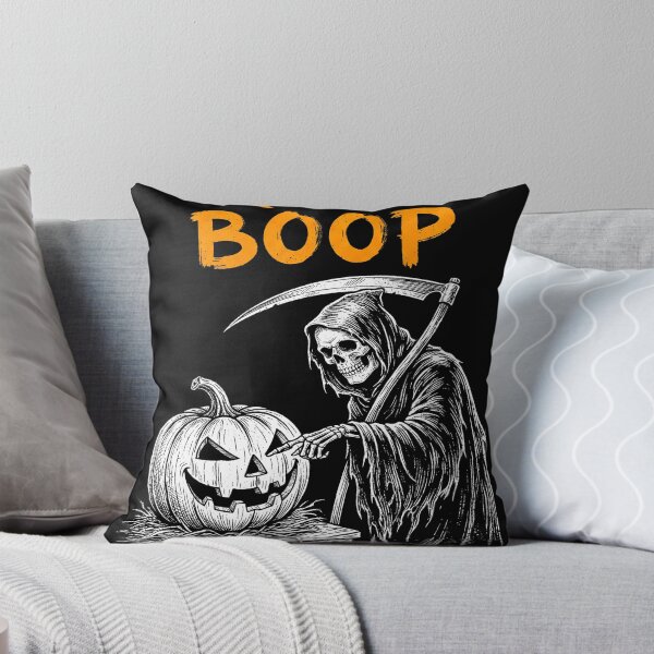 Item preview, Funny Grim Reaper Boop Pumpkin Halloween Skeleton Design designed and sold by ArcaneArtistry.