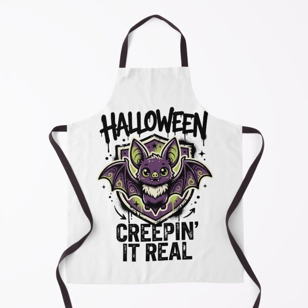 Item preview, Halloween Creepin It Real Purple Bat Crest Spooky Graphic Tee designed and sold by DarylWelsh2024.