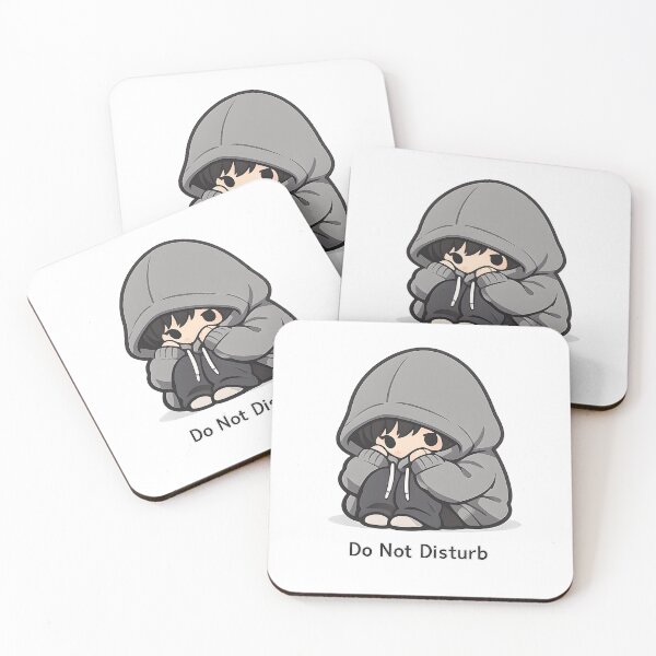 Item preview, Cute Chibi "Do Not Disturb" Girl - Moody Hoodie Human Character Sticker designed and sold by OuSfian1.