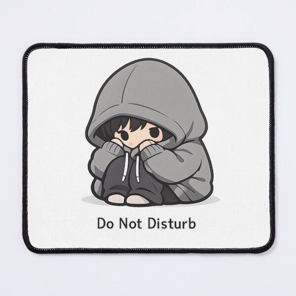 Item preview, Cute Chibi "Do Not Disturb" Girl - Moody Hoodie Human Character Sticker designed and sold by OuSfian1.