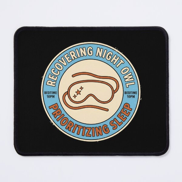 Item preview, Recovering Night Owl Prioritizing Sleep Vintage Badge designed and sold by DuckOddity.