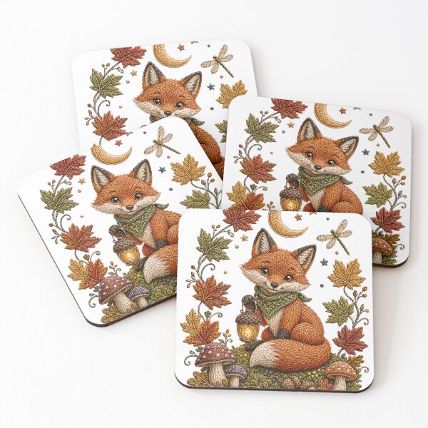 Item preview, Woodland Fox with Autumn Lantern designed and sold by networkseen.