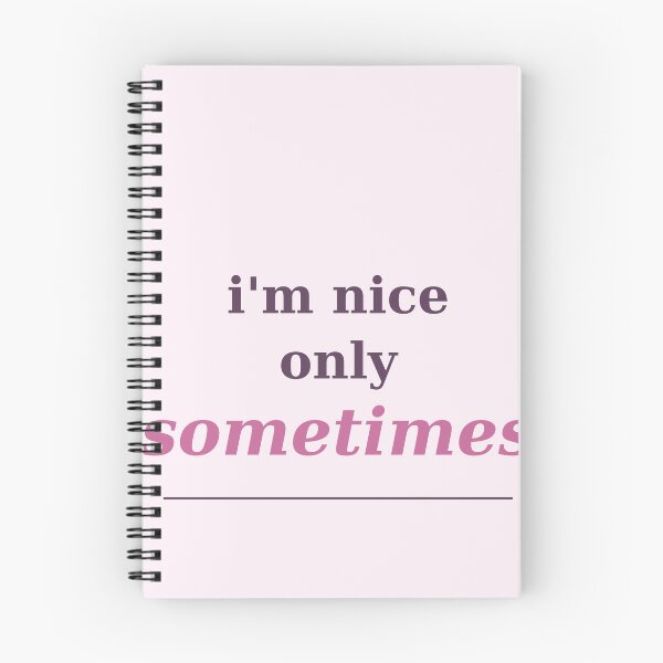 Item preview, `Pastel I'm Nice Only Sometimes Quote designed and sold by Best7Design.