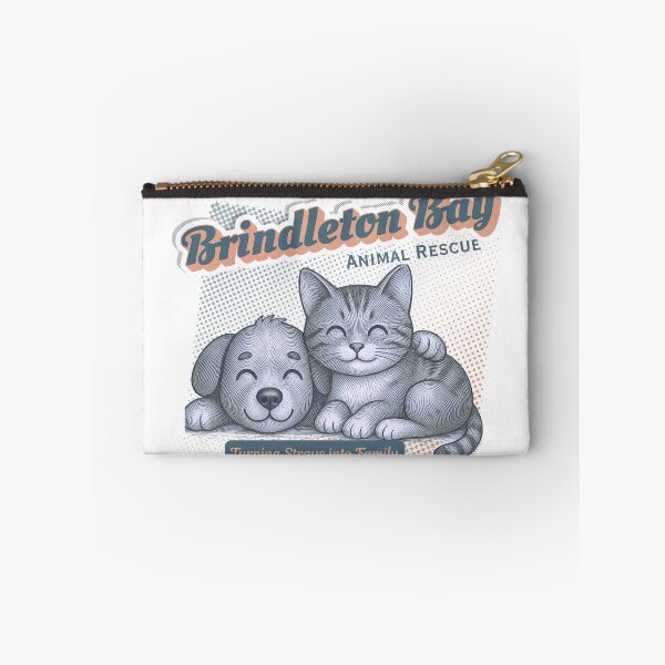 Item preview, Brindleton Bay Animal Rescue — Turning Strays into Family | Vintage Retro Cat & Dog Rescue Tee designed and sold by DonnaRaine.