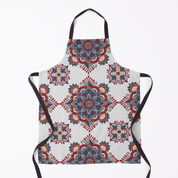 Item preview, Red Blue and Gold Geometric Floral Mandala designed and sold by BHDigitalArt.