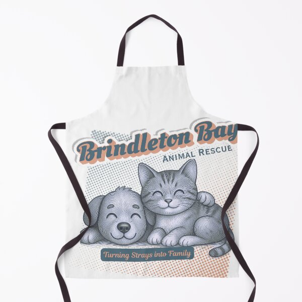 Item preview, Brindleton Bay Animal Rescue — Turning Strays into Family | Vintage Retro Cat & Dog Rescue Tee designed and sold by DonnaRaine.