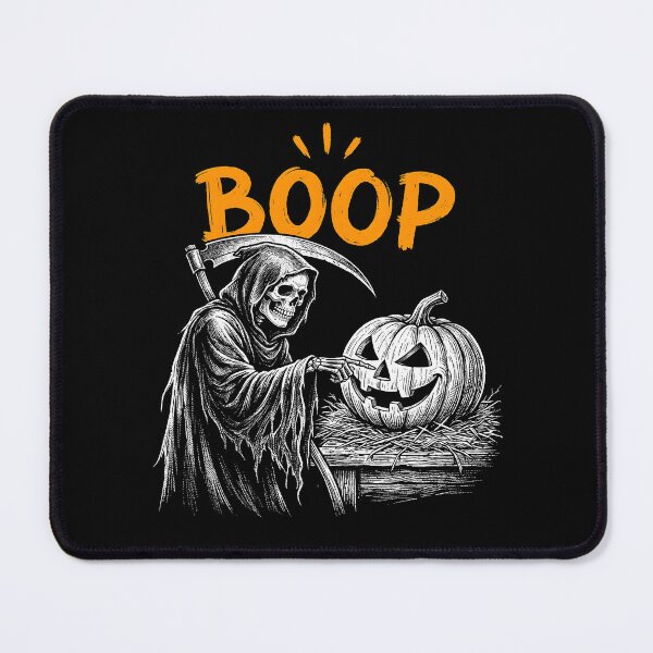 Item preview, Halloween Boop Skeleton Pumpkin Reaper Vintage Spooky T-Shirt Design designed and sold by ArcaneArtistry.