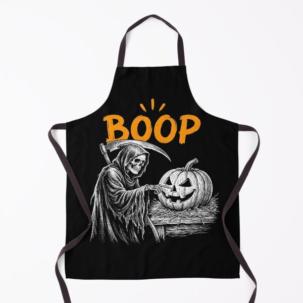Item preview, Halloween Boop Skeleton Pumpkin Reaper Vintage Spooky T-Shirt Design designed and sold by ArcaneArtistry.