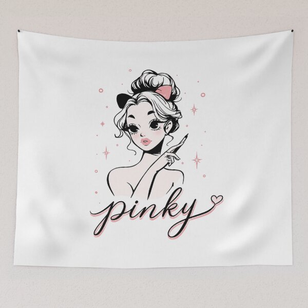 Item preview, Pinky Cute Girl Illustration designed and sold by LC&LCPlatform.