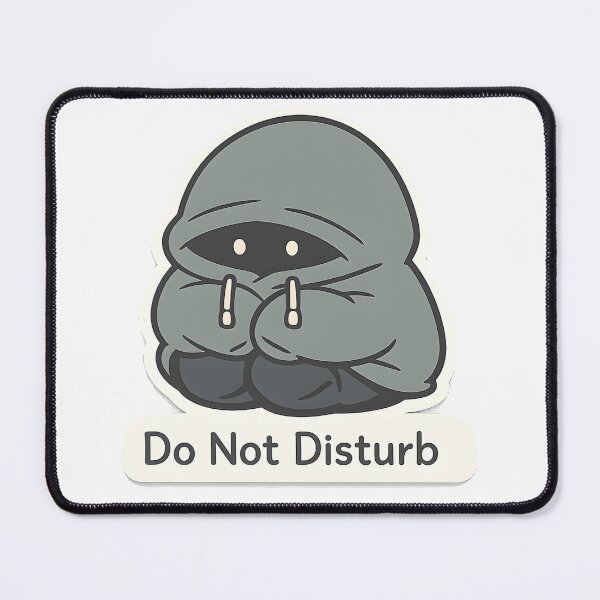 Item preview, "Do Not Disturb" Hidden Character - Cute Moody Hoodie Sticker designed and sold by OuSfian1.