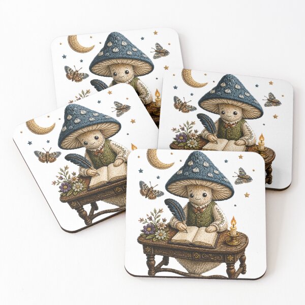Item preview, Inkcap Mushroom Poet at Midnight designed and sold by networkseen.