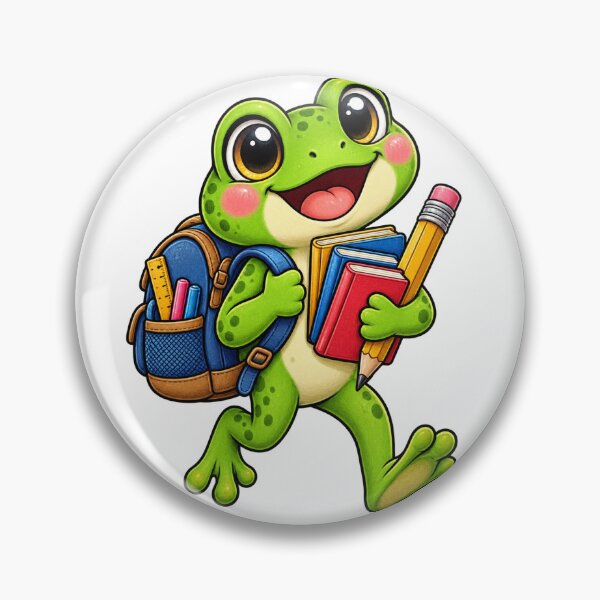 Item preview, Cute Frog Back to School – Kawaii Student School Design designed and sold by FalistY.