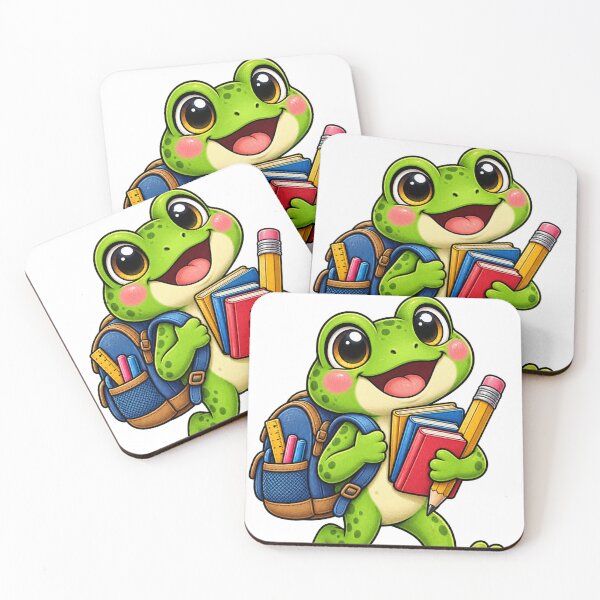 Item preview, Cute Frog Back to School – Kawaii Student School Design designed and sold by FalistY.