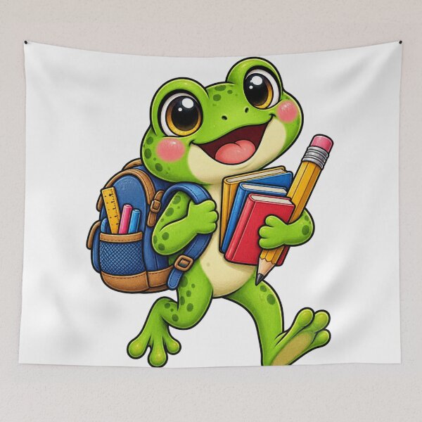 Item preview, Cute Frog Back to School – Kawaii Student School Design designed and sold by FalistY.