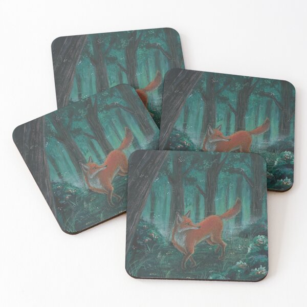 Item preview, Mystical Fox in the Enchanted Forest Painting designed and sold by Gio Daisy Art.