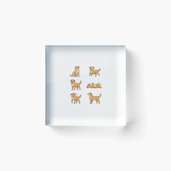 Item preview, Golden Retriever Sticker Sheet | Cute Dog Pose Pack designed and sold by The Waggy Doodle.