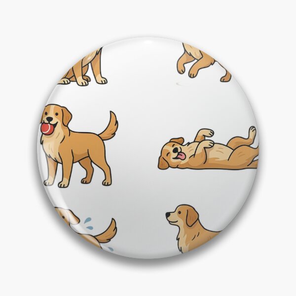 Item preview, Golden Retriever Sticker Sheet | Cute Dog Pose Pack designed and sold by The Waggy Doodle.