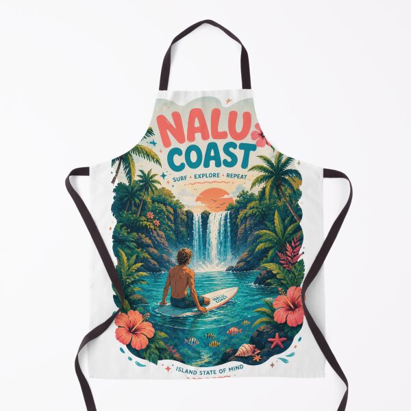 Item preview, Nalu Coast Tropical Surf Club | Island Waterfall Adventure Graphic designed and sold by Nalu Coast.