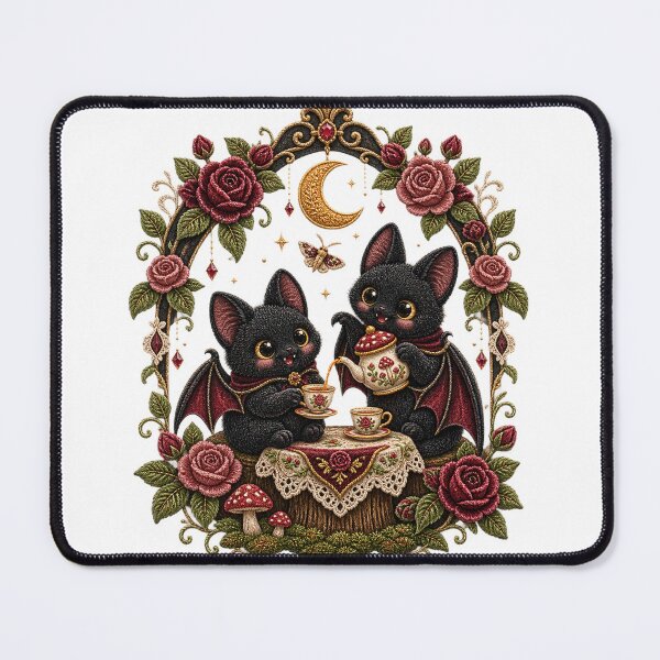Item preview, Velvet Bat Cats Moonlit Tea Party designed and sold by networkseen.