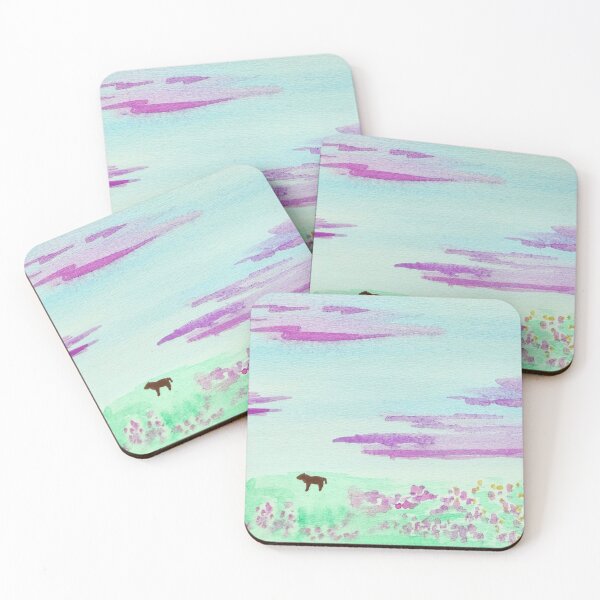 Item preview, Pastoral scene with brown cow and red barn designed and sold by ArtwithaFriend.