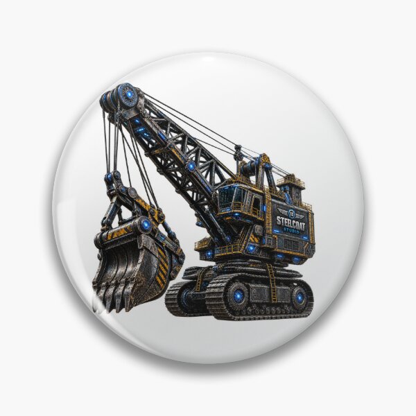 Artikelvorschau, Stahl-Schürfkübelbagger V5+ – Schwere Bergbaumaschine entworfen und verkauft von SteelCoat Studio.