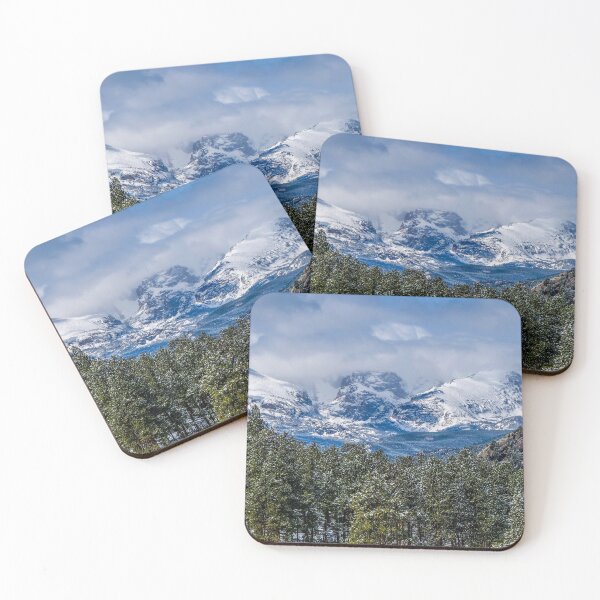 Item preview, Snow capped peaks in Rocky Mountain National Park designed and sold by South 500 Photography.