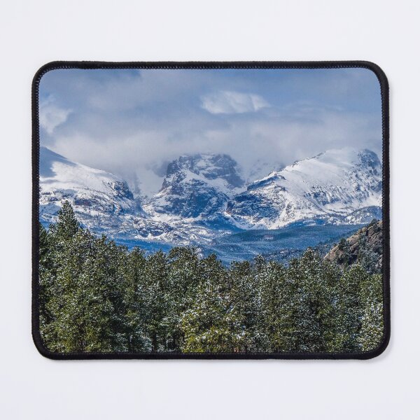 Item preview, Snow capped peaks in Rocky Mountain National Park designed and sold by South 500 Photography.