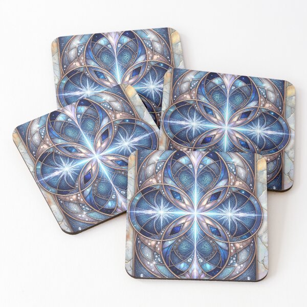 Item preview, Sparkling Blue and Bronze Fractal with Stone Background designed and sold by Frackxion.