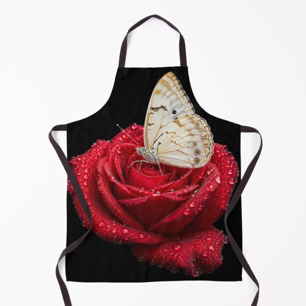 Item preview, Red Rose with Delicate Butterfly designed and sold by Wild Ink Studio by Barbara.