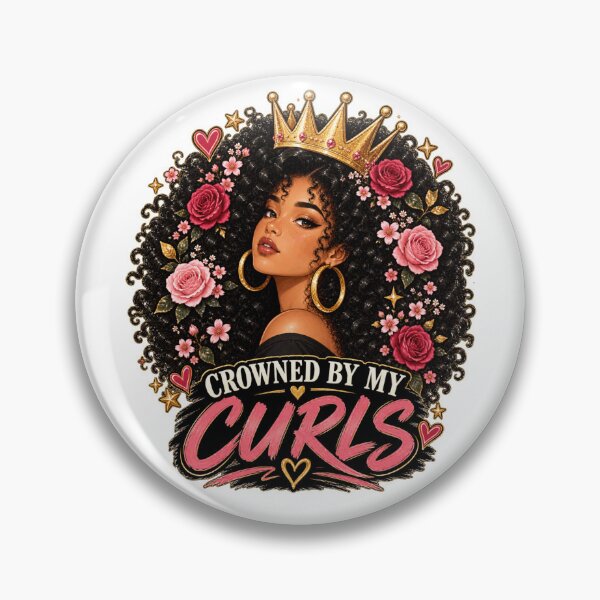 Item preview, CROWNED BY MY CURLS - curly hair designed and sold by Lily Lola.