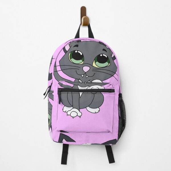 Item preview, Cute Kawaii Gray Cat with Big Green Eyes designed and sold by CozyCritters8.