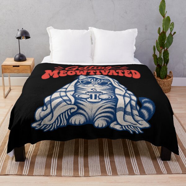 Item preview, Getting Meowtivated – Funny Sleepy Cat Coffee Vintage designed and sold by Idontwannaknow.