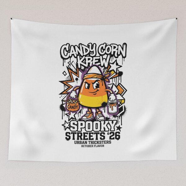 Artikelvorschau, Candy Corn Krew Spooky Streets Urban Tricksters Halloween Design Tee entworfen und verkauft von DarylWelsh2024.