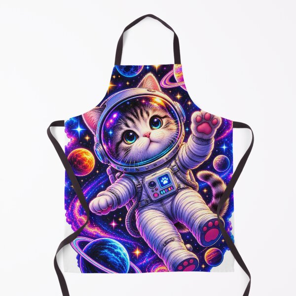 Item preview, Cute Astronaut Cat in Colorful Galaxy designed and sold by TinyWeird.
